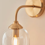 1 Light Wall Light finished in Aged Brass with Clear Glass Shade (0711ASH120626)