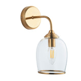 1 Light Wall Light finished in Aged Brass with Clear Glass Shade (0711ASH120626)