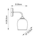 1 Light Wall Light finished in Aged Brass with Clear Glass Shade (0711ASH120626)