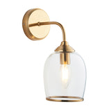 1 Light Wall Light finished in Aged Brass with Clear Glass Shade (0711ASH120626)