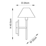 1 Light Wall, Natural Marble Backplate and Linen Shade (0711FAR120637)