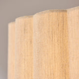 1 Light Pendant Oaked Stained Ash Wood with Scallaped Fabric Shade (0711OLS120762)