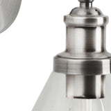 Wall Light - Satin Silver & Clear Glass Shades (0483PYR1277SS)