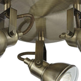 3 Light Round Spotlight - Antique Brass Metal (0194FOC1543AB)