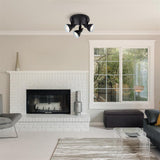 3 Light Round Spotlight - Black Metal (0483FOC1543BK)