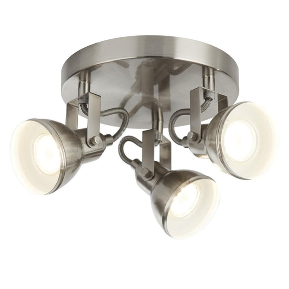 3 Light Round Spotlight - Satin Silver Metal (0194FOC1543SS)