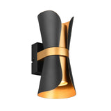 2 Light Wall Light in Black / Gold (1542COA218600280)