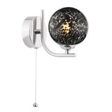 1 Light Wall Light in Polished Chrome with Mix & Match Glass Options (0183CRA0750F)
