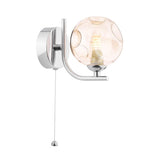 1 Light Wall Light in Polished Chrome with Mix & Match Glass Options (0183CRA0750F)
