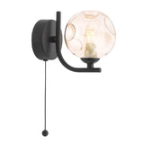 1 Light Wall Light Matt Black with Mix & Match Glass Options (0183CRA0722F)