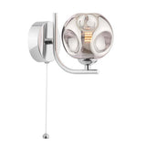 1 Light Wall Light in Polished Chrome with Mix & Match Glass Options (0183CRA0750F)