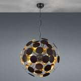 6 Light Pendant in Black and Gold (1542DIS0632)
