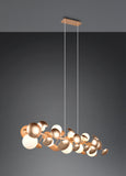 10 Light Ceiling Pendant in White Glass and Gold (1542BUB317401079)