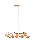 10 Light Ceiling Pendant in White Glass and Gold (1542BUB317401079)