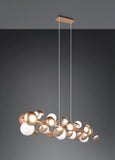 10 Light Ceiling Pendant in White Glass and Gold (1542BUB317401079)