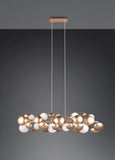 10 Light Ceiling Pendant in White Glass and Gold (1542BUB317401079)