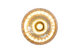 1 Light Flush - Gold Metal with Amber Glass (0483CEL3215628GO)