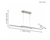 Dimmable RGB LED Integrated Pendant Light in Satin Silver (0794FRA97907)