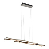 LED Colour Changing Pendant in Finished in Brushed Aluminium and Matt Black (1542BLA341210305)