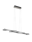 LED Colour Changing Pendant in Finished in Brushed Aluminium and Matt Black (1542BLA341210305)