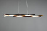 LED Colour Changing Pendant in Finished in Matt Brass and Matt Black (1542BLA341210308)