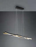 LED Colour Changing Pendant in Finished in Matt Brass and Matt Black (1542BLA341210308)