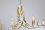 8 Light Chandelier Pendant - Satin Brass & Clear Glass Sconces (0483ASC41688SB)