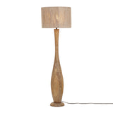 1 Light Wooden Floor Lamp with Natural Jute Shade (1542TOB467200130)