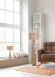 1 Light Wooden Floor Lamp with Natural Jute Shade (1542TOB467200130)