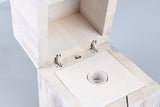 1 Light Wooden Box Table Lamp reminiscent of a Treasure Chest in White (1542TRE514110101)