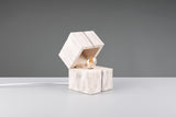 1 Light Wooden Box Table Lamp reminiscent of a Treasure Chest in White (1542TRE514110101)