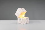 1 Light Wooden Box Table Lamp reminiscent of a Treasure Chest in White (1542TRE514110101)