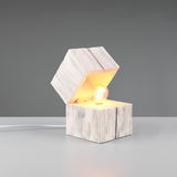 1 Light Wooden Box Table Lamp reminiscent of a Treasure Chest in White (1542TRE514110101)