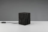 1 Light Wooden Box Table Lamp reminiscent of a Treasure Chest in Black (1542TRE514110102)