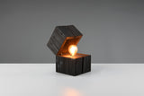 1 Light Wooden Box Table Lamp reminiscent of a Treasure Chest in Black (1542TRE514110102)