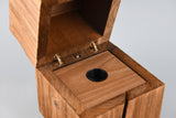 1 Light Wooden Box Table Lamp reminiscent of a Treasure Chest in Natural Wood Colour (1542TRE514110130)