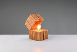1 Light Wooden Box Table Lamp reminiscent of a Treasure Chest in Natural Wood Colour (1542TRE514110130)
