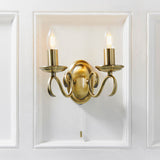 2 Light Wall Light in Antique Brass (0711BER20302AN)