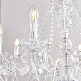 8 Light Chandelier with Clear Acrylic Beading - Height Adjustable (0711CLA3088CL)