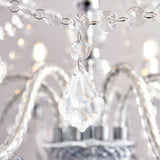 12 Light Chandelier with Clear Acrylic Beading - Height Adjustable (0711CLA30884CL)