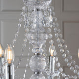 8 Light Chandelier with Clear Acrylic Beading - Height Adjustable (0711CLA3088CL)