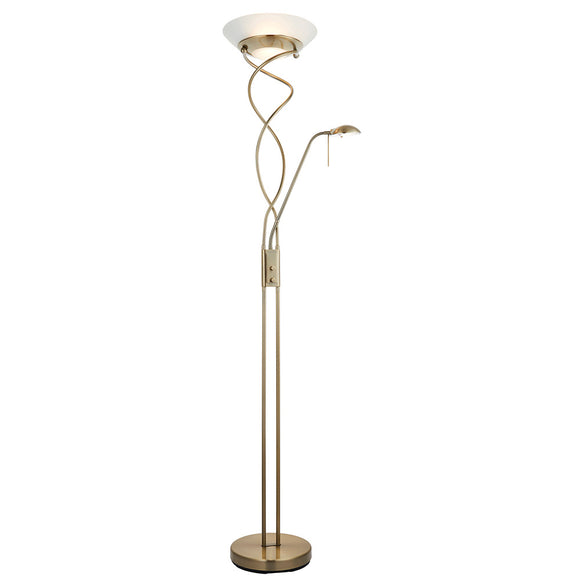 Mother & Child Task Floor Lamp - Antique Brass (0711MONAN)