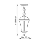 Outdoor Pendant in Matt Black IP44 (0711DRAYG3503)