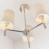3 Light Semi Flush in Chrome with White Shades (0711BRIO3CH)