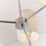 3 Light Semi Flush in Chrome with White Shades (0711BRIO3CH)