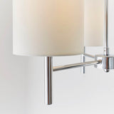 3 Light Semi Flush in Chrome with White Shades (0711BRIO3CH)