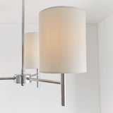 3 Light Semi Flush in Chrome with White Shades (0711BRIO3CH)