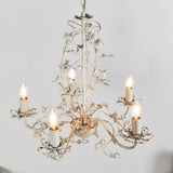 5 Light Chandelier in Cream with Brushed Gold effect (0711LUL5CR)