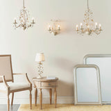 5 Light Chandelier in Cream with Brushed Gold effect (0711LUL5CR)