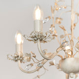 5 Light Chandelier in Cream with Brushed Gold effect (0711LUL5CR)